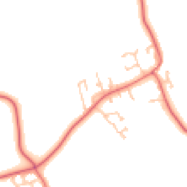 Daytime road noise heatmap for TS21 1EH