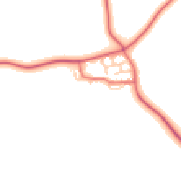 Daytime road noise heatmap for TS21 1ET