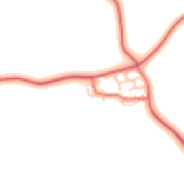 Daytime road noise heatmap for TS21 1FB