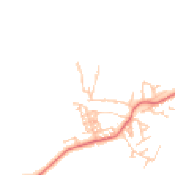 Daytime road noise heatmap for TS21 1FD