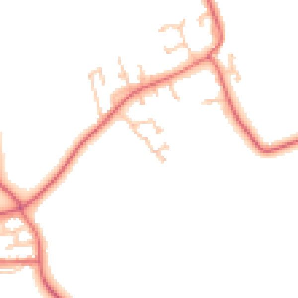 Daytime road noise heatmap for TS21 1FF