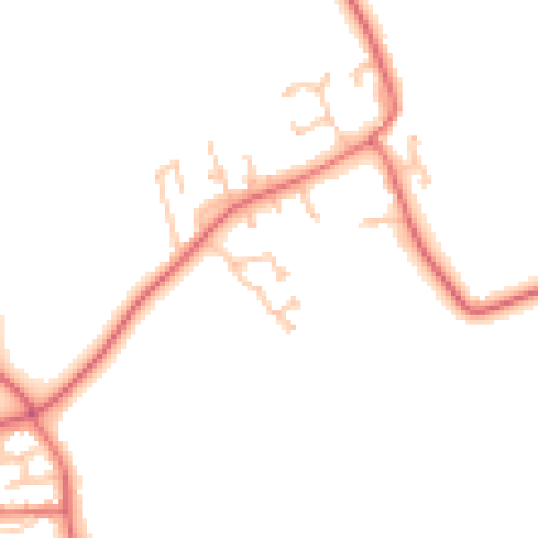 Daytime road noise heatmap for TS21 1FG