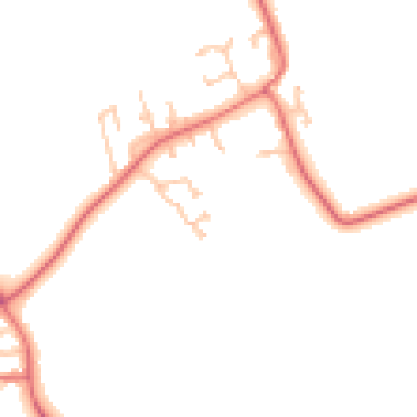Daytime road noise heatmap for TS21 1FJ