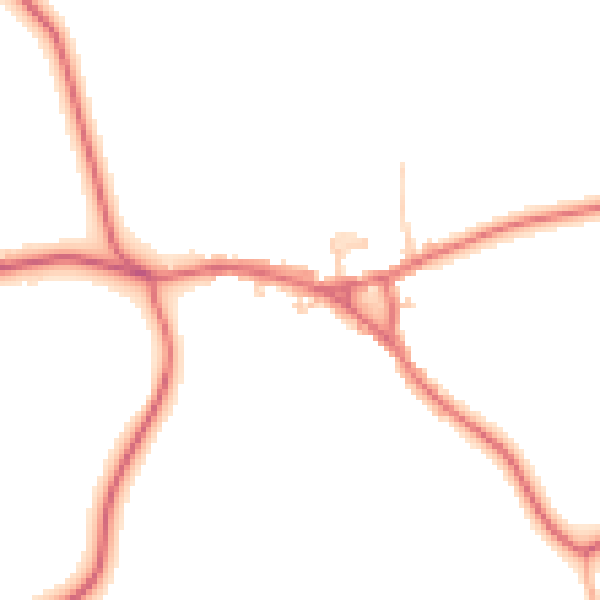 Daytime road noise heatmap for TS21 1GL
