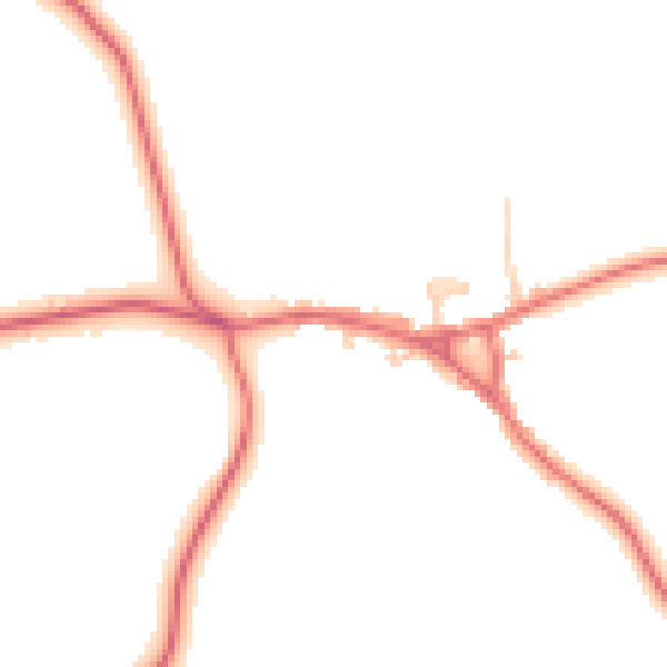 Daytime road noise heatmap for TS21 1HF