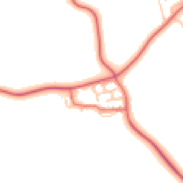Daytime road noise heatmap for TS21 1HS