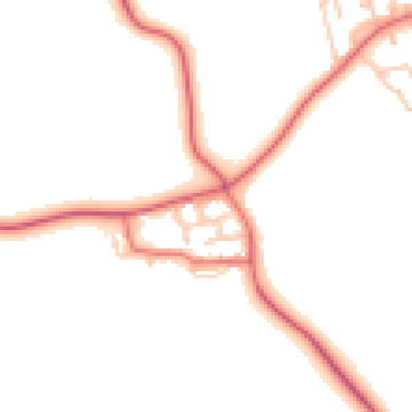 Daytime road noise heatmap for TS21 1HT