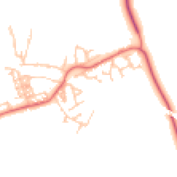 Daytime road noise heatmap for TS21 1JQ