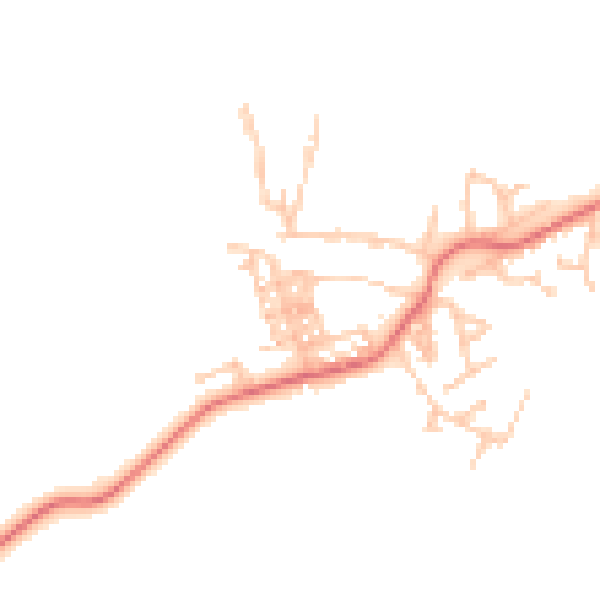 Daytime road noise heatmap for TS21 1JS