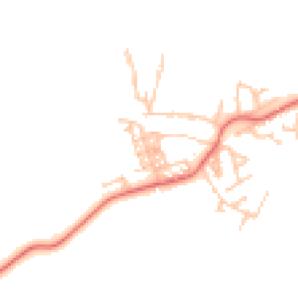 Daytime road noise heatmap for TS21 1JU