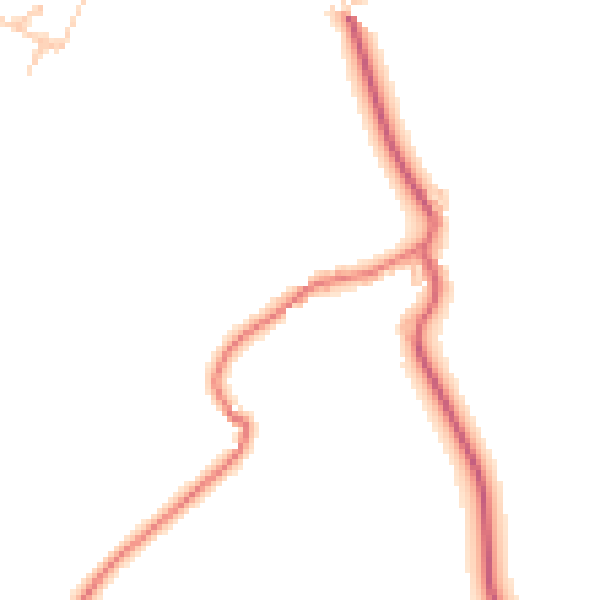 Daytime road noise heatmap for TS21 1LH