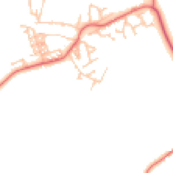 Daytime road noise heatmap for TS21 1LR