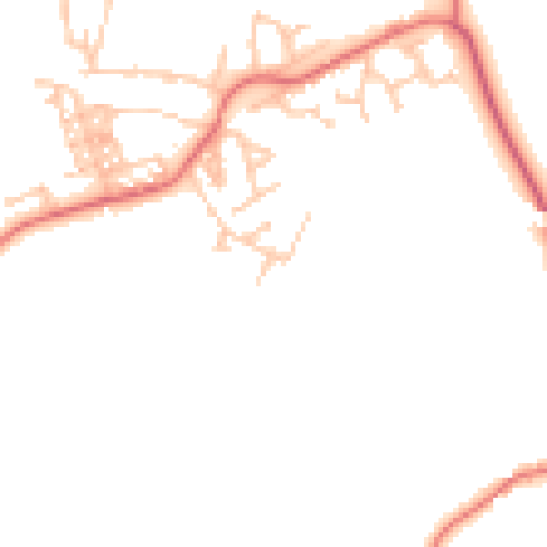 Daytime road noise heatmap for TS21 1LS