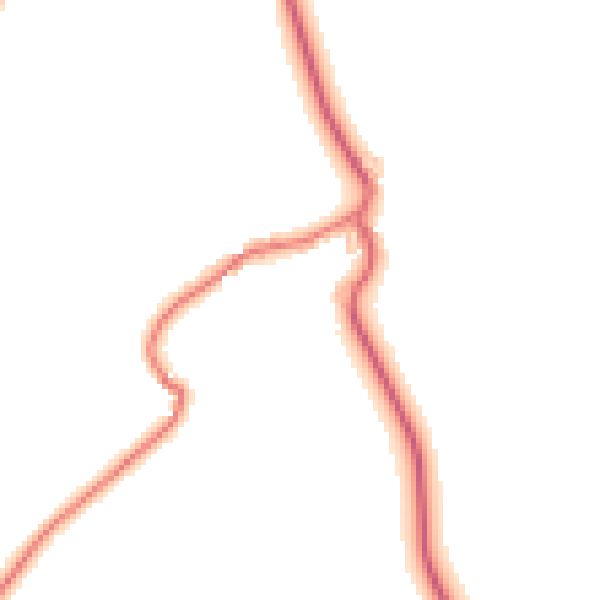 Daytime road noise heatmap for TS21 1LU