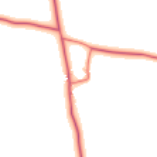 Daytime road noise heatmap for TS21 1NA