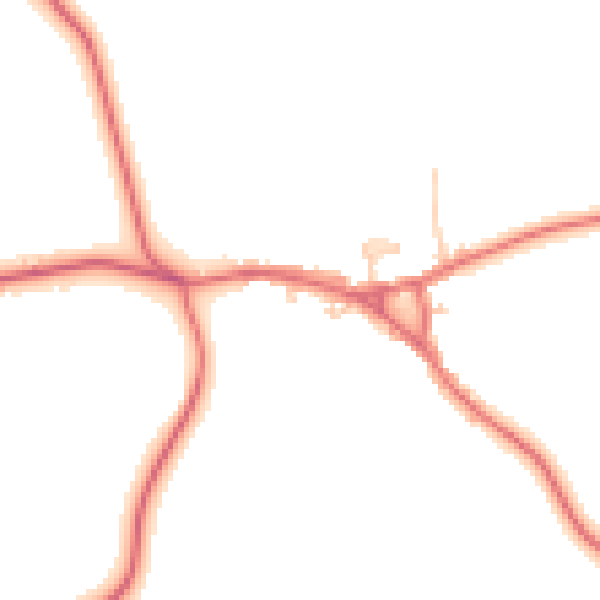 Daytime road noise heatmap for TS21 1NP