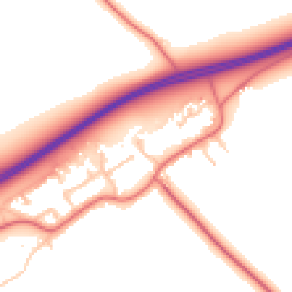 Daytime road noise heatmap for TS21 1PH