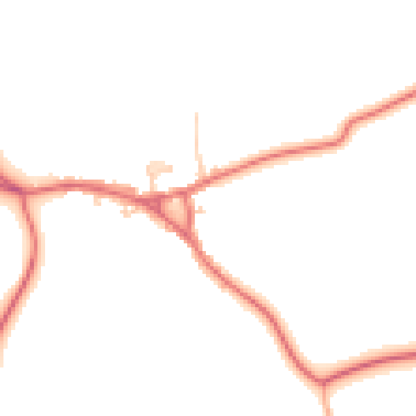 Daytime road noise heatmap for TS21 1PZ