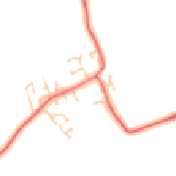 Daytime road noise heatmap for TS21 1QA
