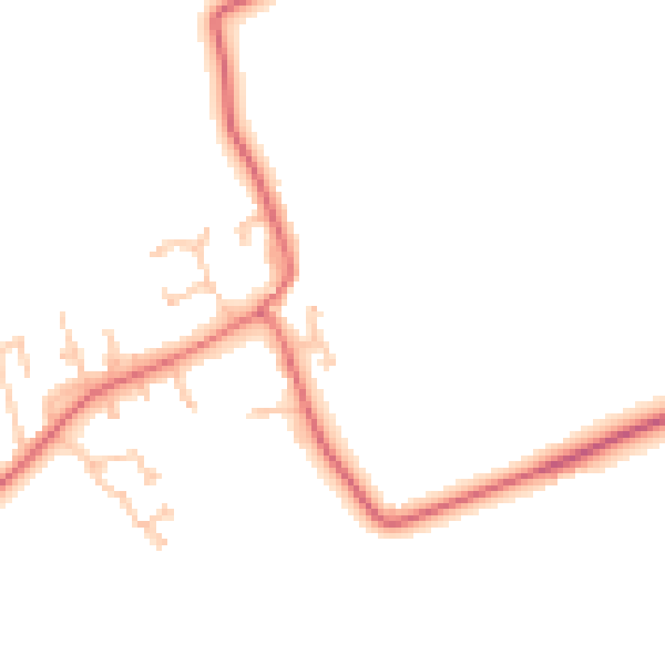 Daytime road noise heatmap for TS21 1QB