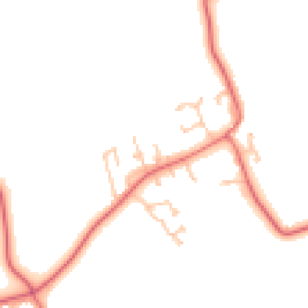 Daytime road noise heatmap for TS21 1QD