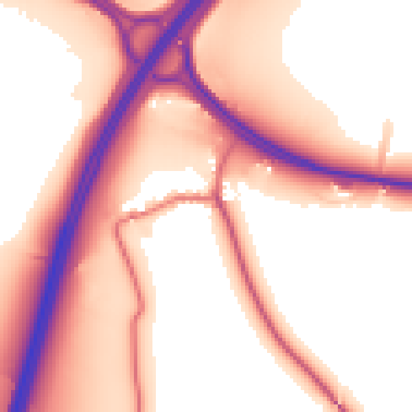 Daytime road noise heatmap for TS21 2ET