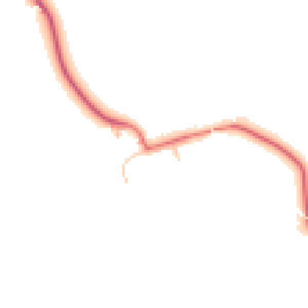 Daytime road noise heatmap for TS21 2EY