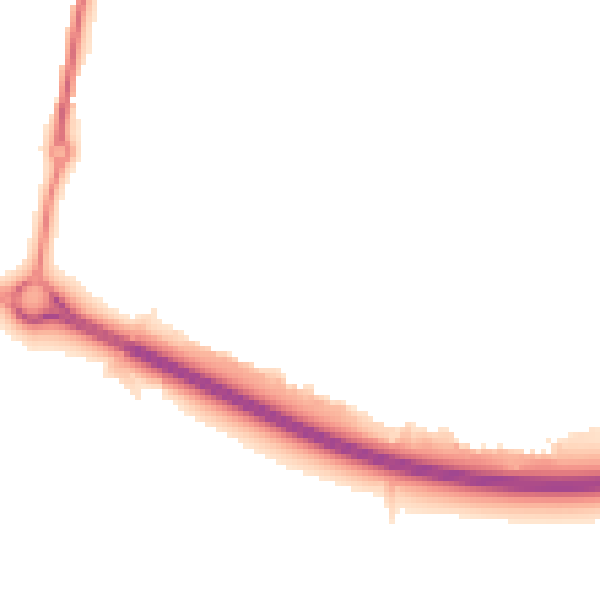 Night-time road noise heatmap for TS21 2JW