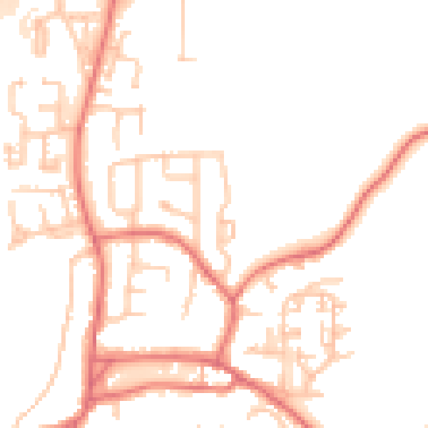 Daytime road noise heatmap for TS21 3DF