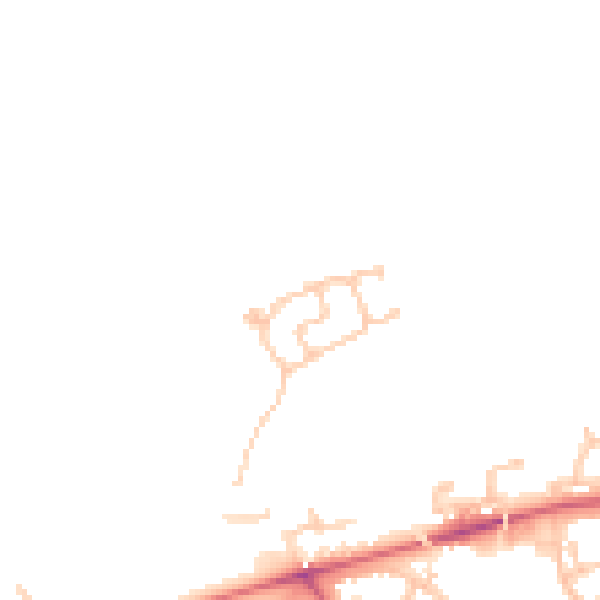 Daytime road noise heatmap for TS21 3LD