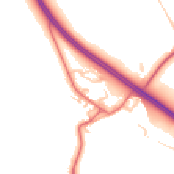 Daytime road noise heatmap for TS21 3LH