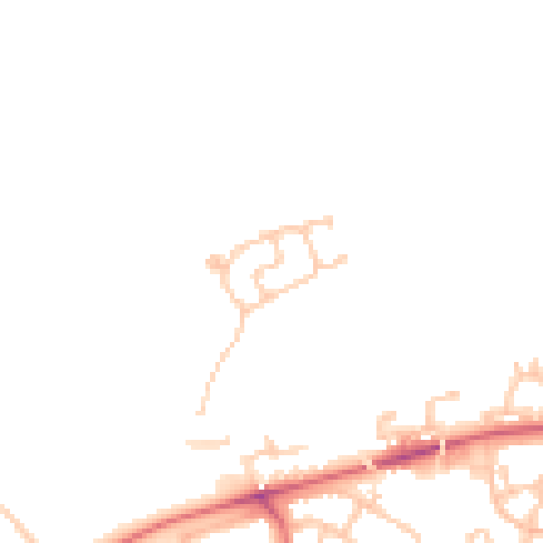 Daytime road noise heatmap for TS21 3LY