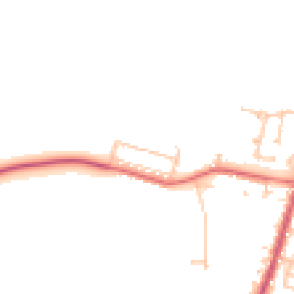 Daytime road noise heatmap for TS21 4AG