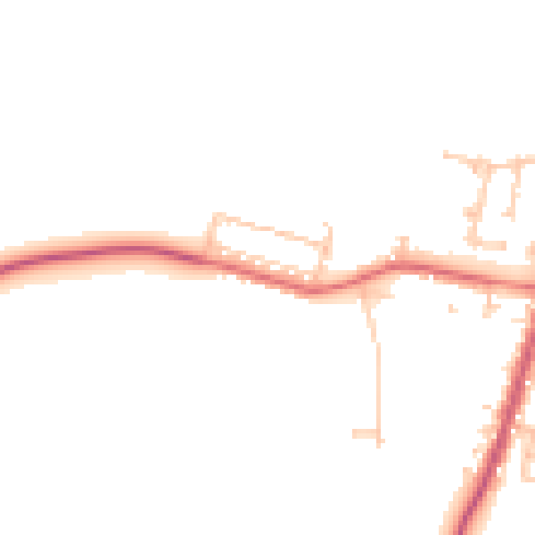 Daytime road noise heatmap for TS21 4AQ