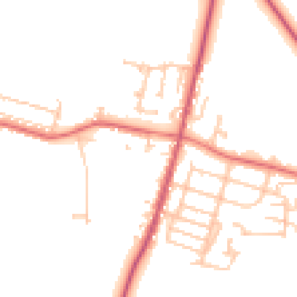 Daytime road noise heatmap for TS21 4BS