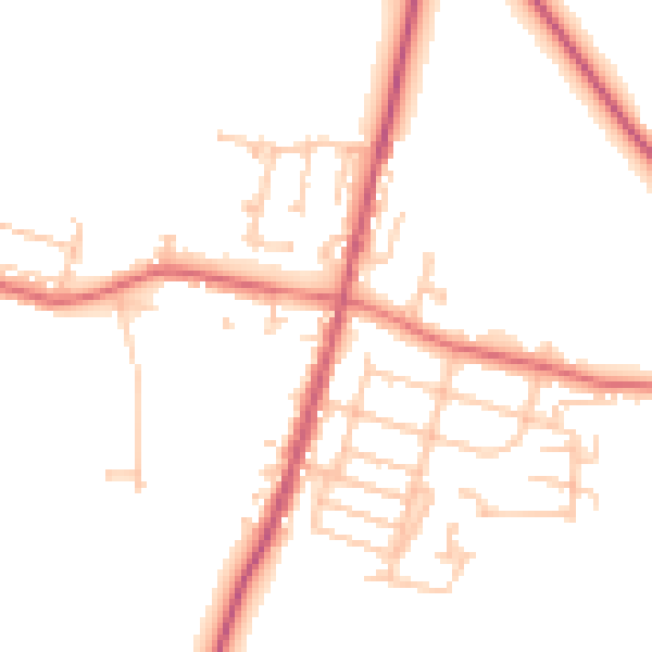 Daytime road noise heatmap for TS21 4BT
