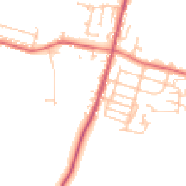 Daytime road noise heatmap for TS21 4BZ