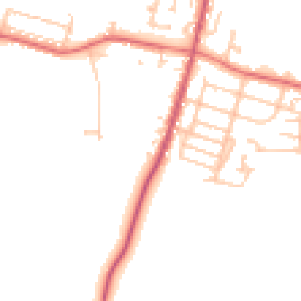 Daytime road noise heatmap for TS21 4DB