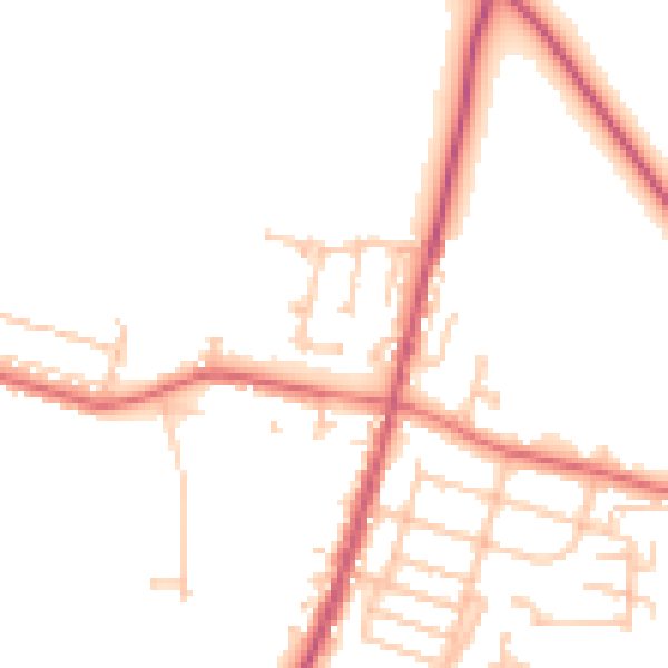 Daytime road noise heatmap for TS21 4HB
