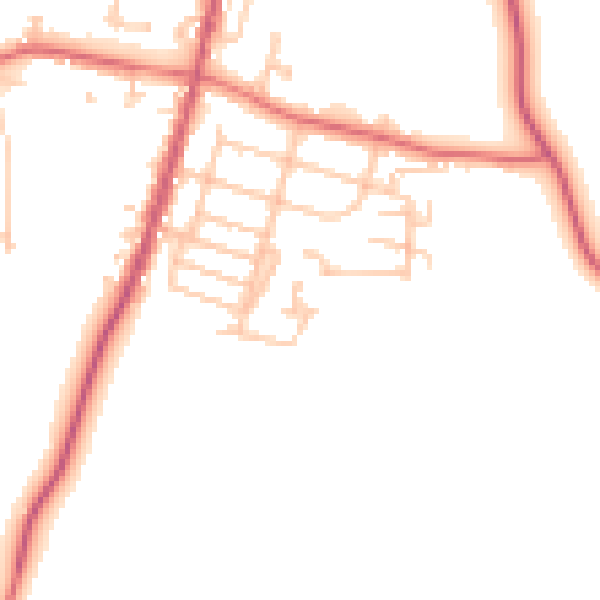 Daytime road noise heatmap for TS21 4HF