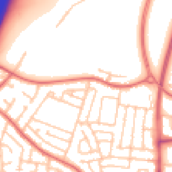 Daytime road noise heatmap for TS22 5BU