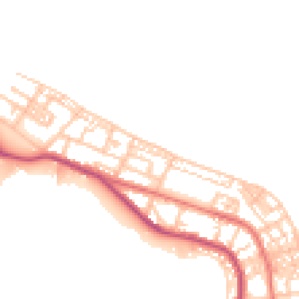 Daytime road noise heatmap for TS24 0ER