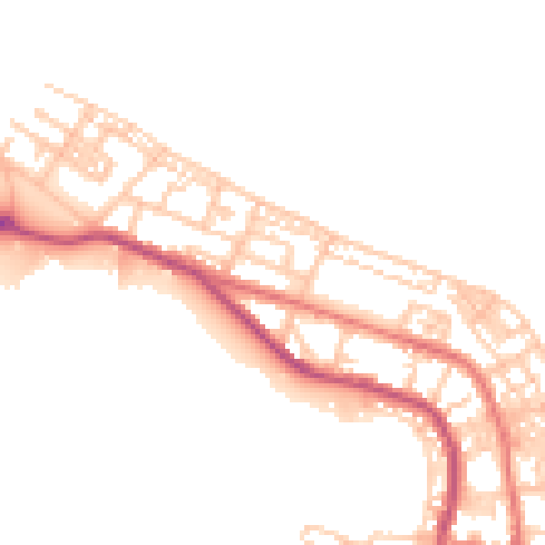 Daytime road noise heatmap for TS24 0EW