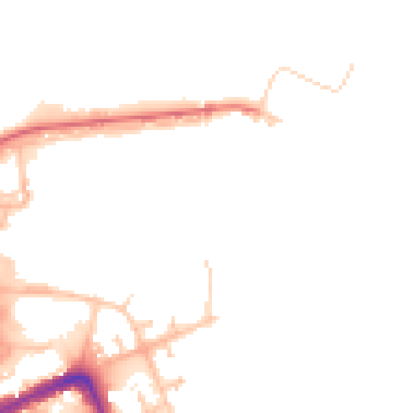 Daytime road noise heatmap for TS24 0YF