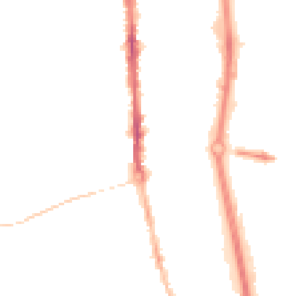 Night-time road noise heatmap for TS24 7QR