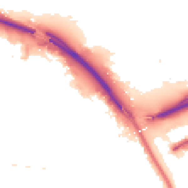 Night-time road noise heatmap for TS4 2AG