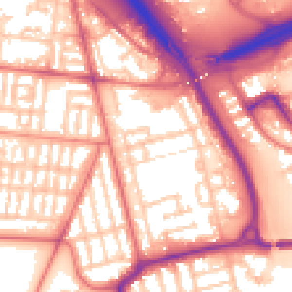 Daytime road noise heatmap for TS4 2DH