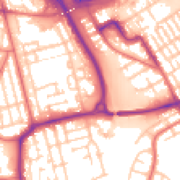 Daytime road noise heatmap for TS4 2DU