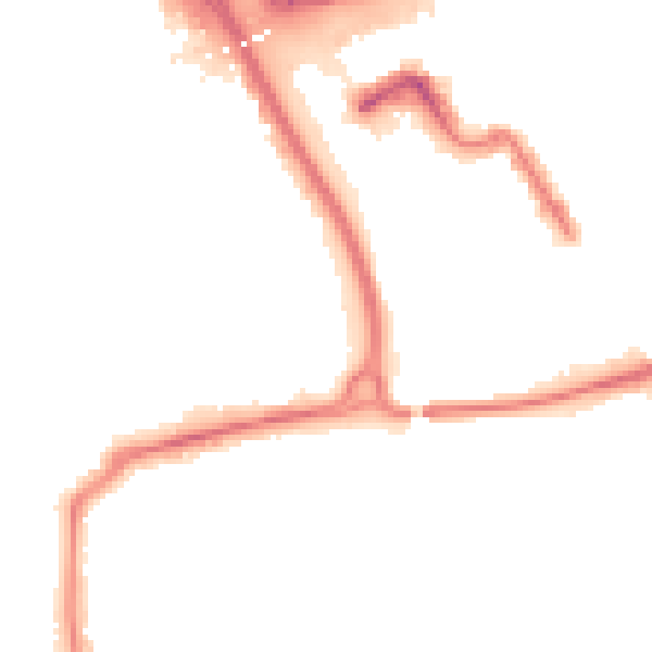 Night-time road noise heatmap for TS4 2DU