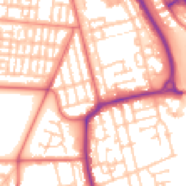 Daytime road noise heatmap for TS4 2HF